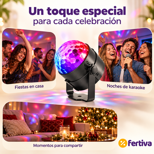Bola de Discoteca LED con Mando a Distancia