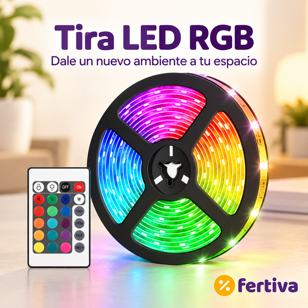 Tira LED RGB 5 m con Mando y App