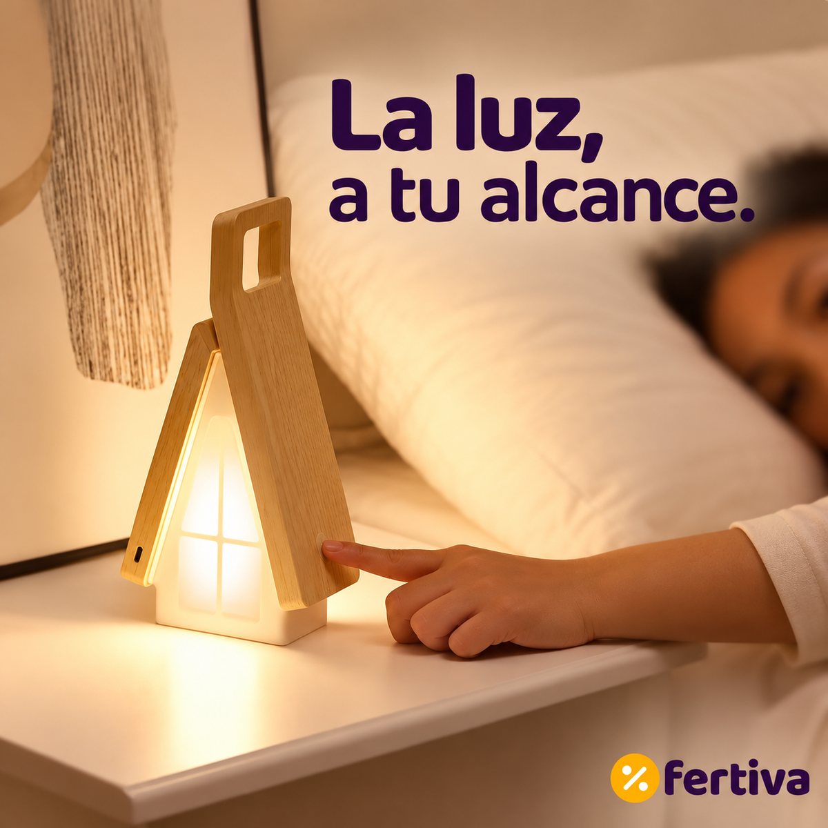 Lámpara Casita LED Recargable y Regulable