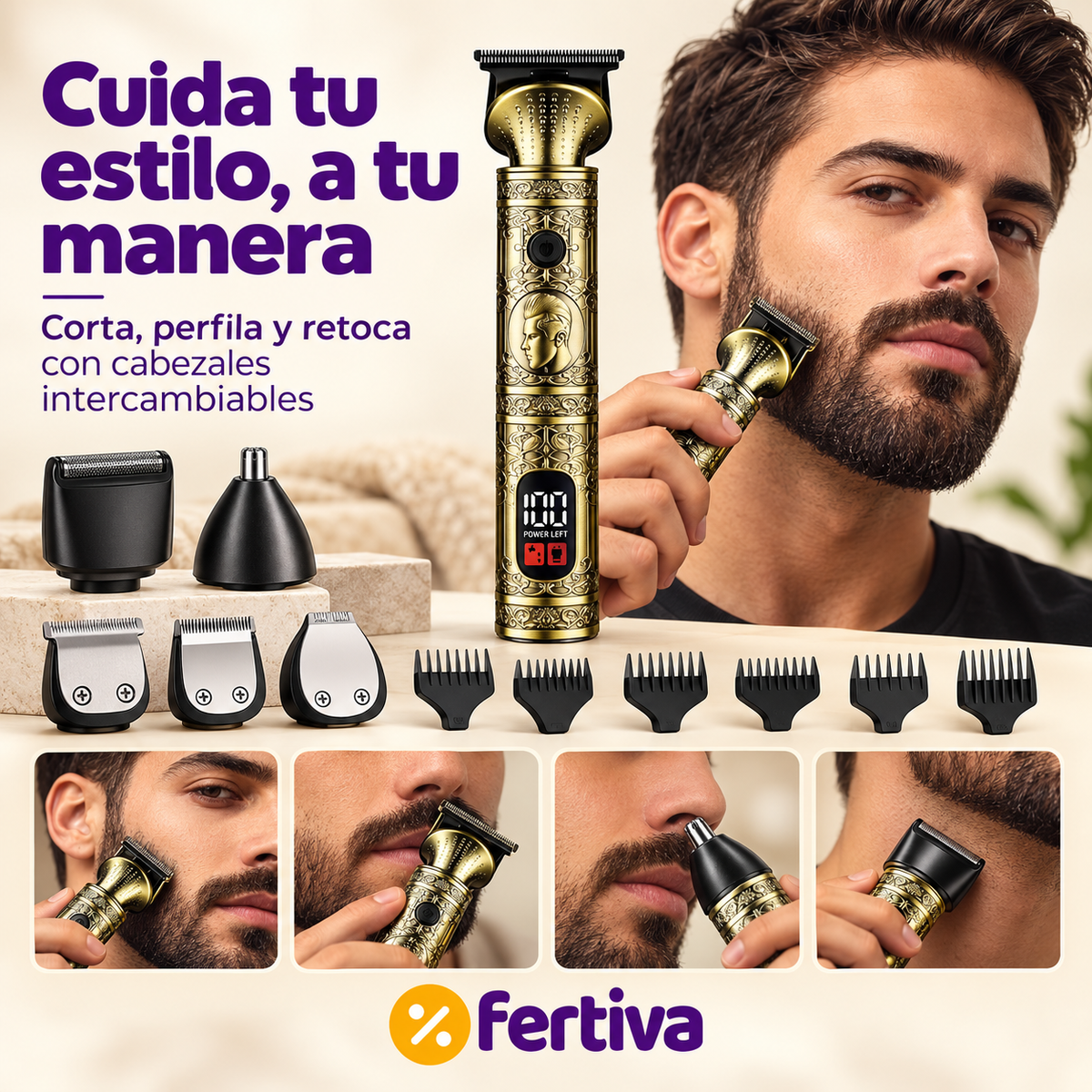 Máquina Cortapelo 6 en 1 Recargable