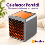 Calefactor Cerámico Portátil 1500W Silencioso con Luz Ambiental
