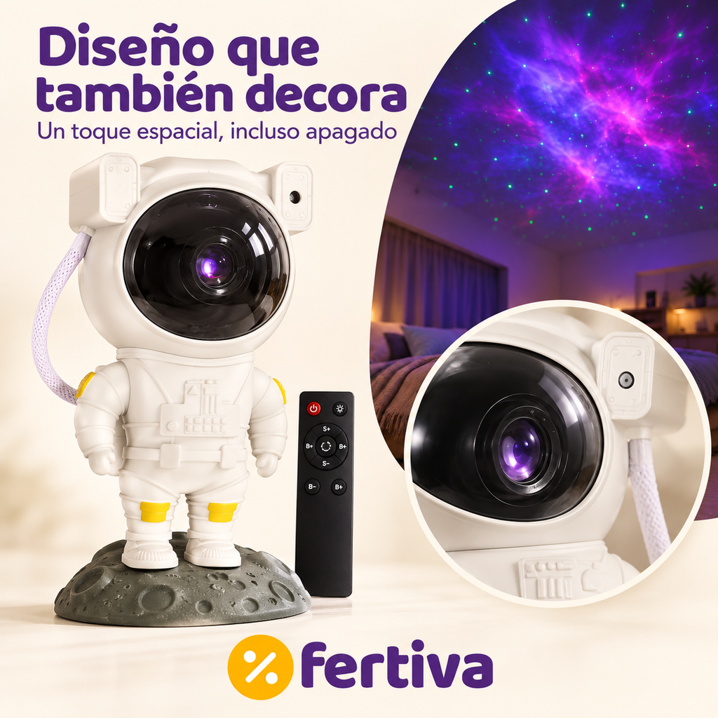 Proyector Astronauta Galaxia con Mando
