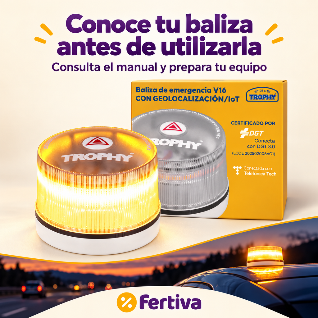 Baliza V16 Conectada DGT 3.0 con Geolocalización