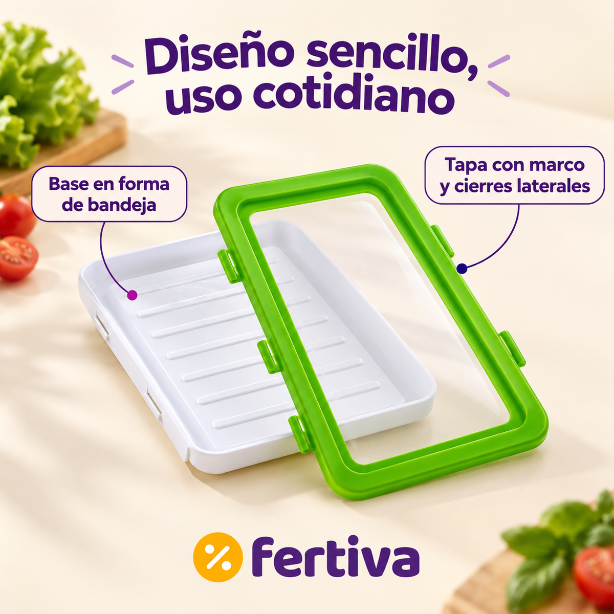 Pack 9 Bandejas Herméticas con Tapa Elástica