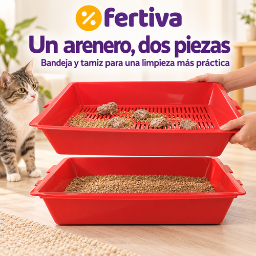 Arenero Sift & Go – Limpia la Arena del Gato sin Pala