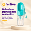 Botella Bebedero Portátil para Perros con Filtro