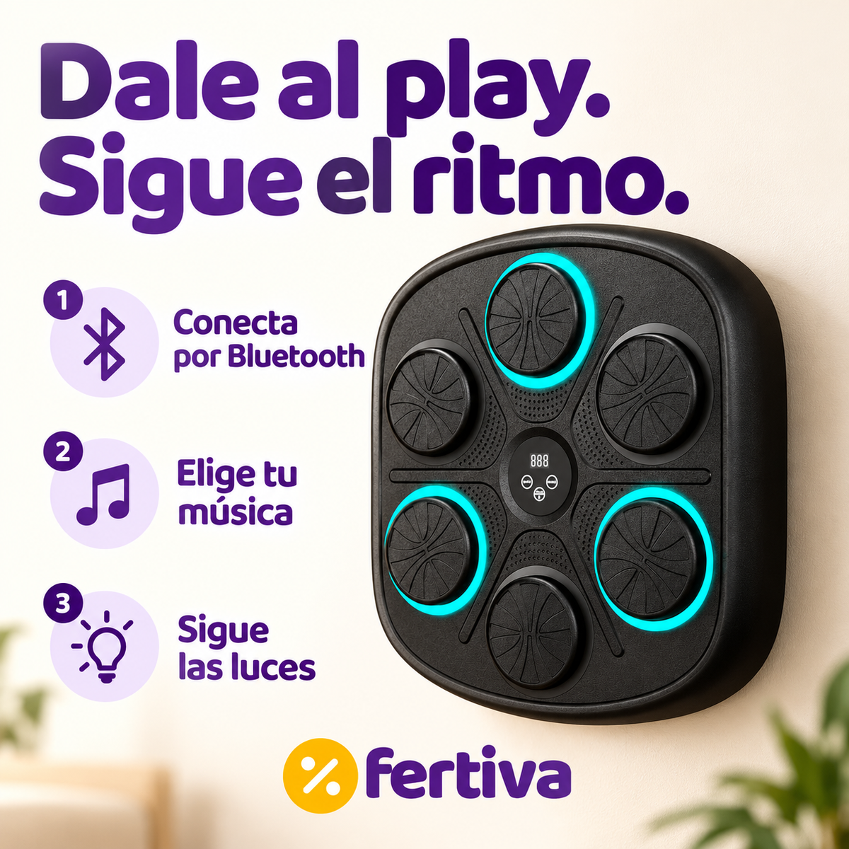 Máquina de Boxeo Musical Bluetooth + Guantes y Regalos