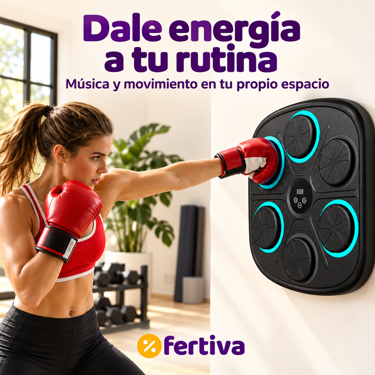 Máquina de Boxeo Musical Bluetooth + Guantes y Regalos