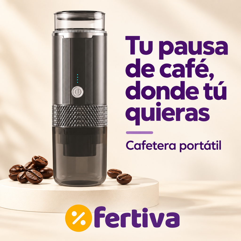 Cafetera Portátil Recargable para Cápsulas y Café Molido