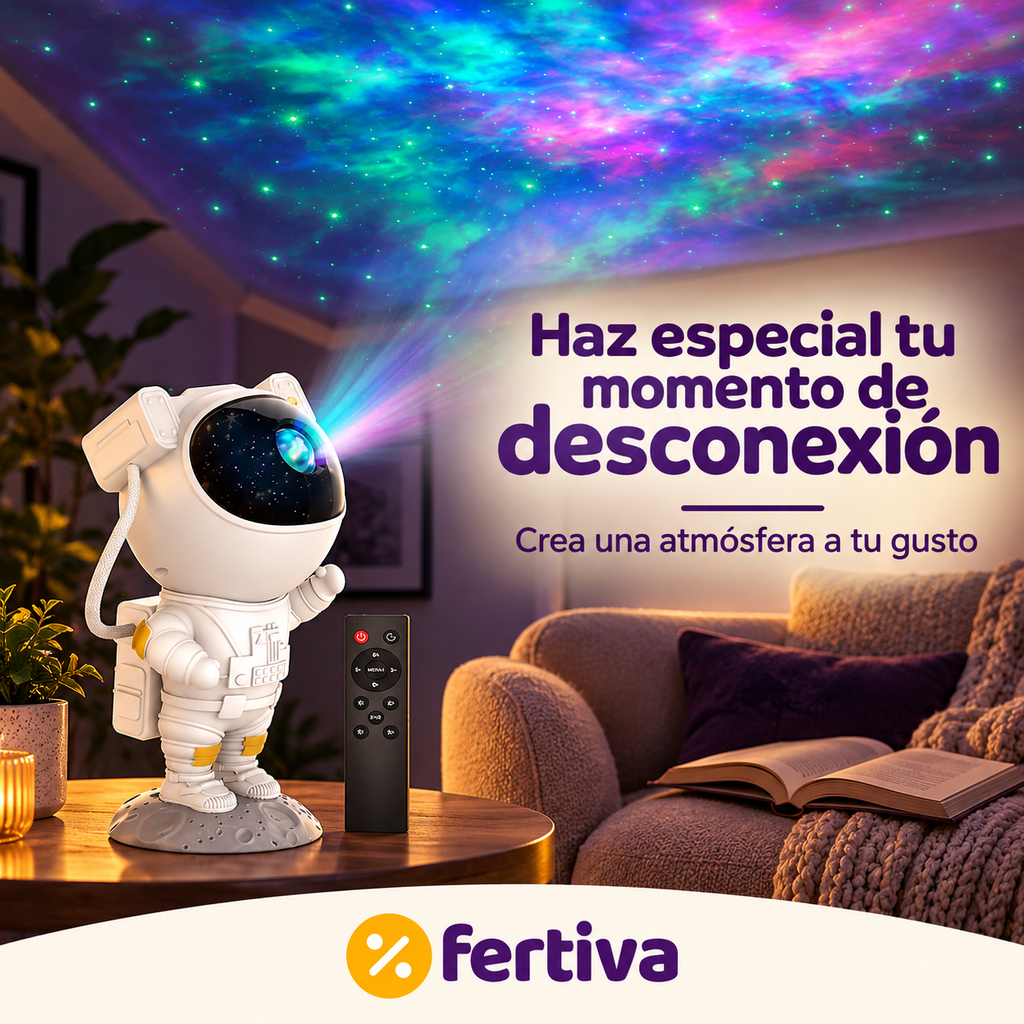 Proyector Astronauta Galaxia con Mando