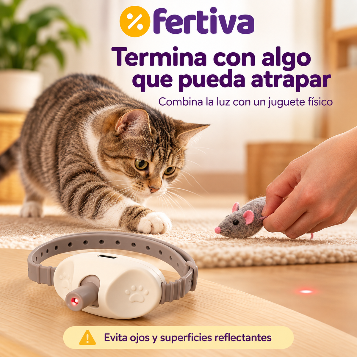 Collar Láser de Juego para Gatos