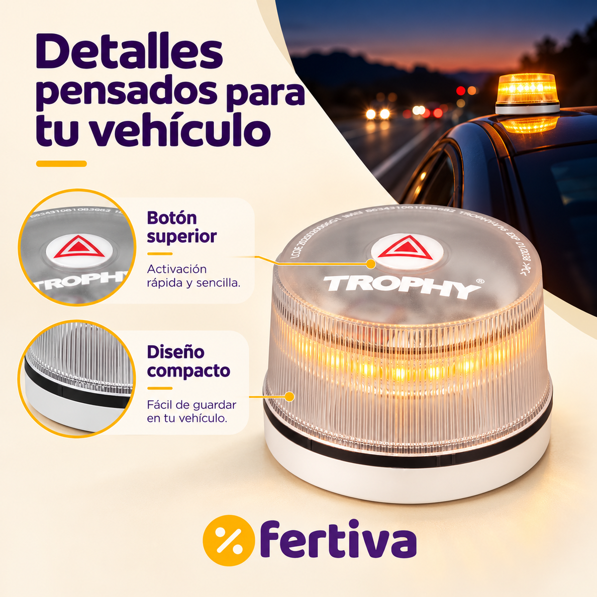 Baliza V16 Conectada DGT 3.0 con Geolocalización