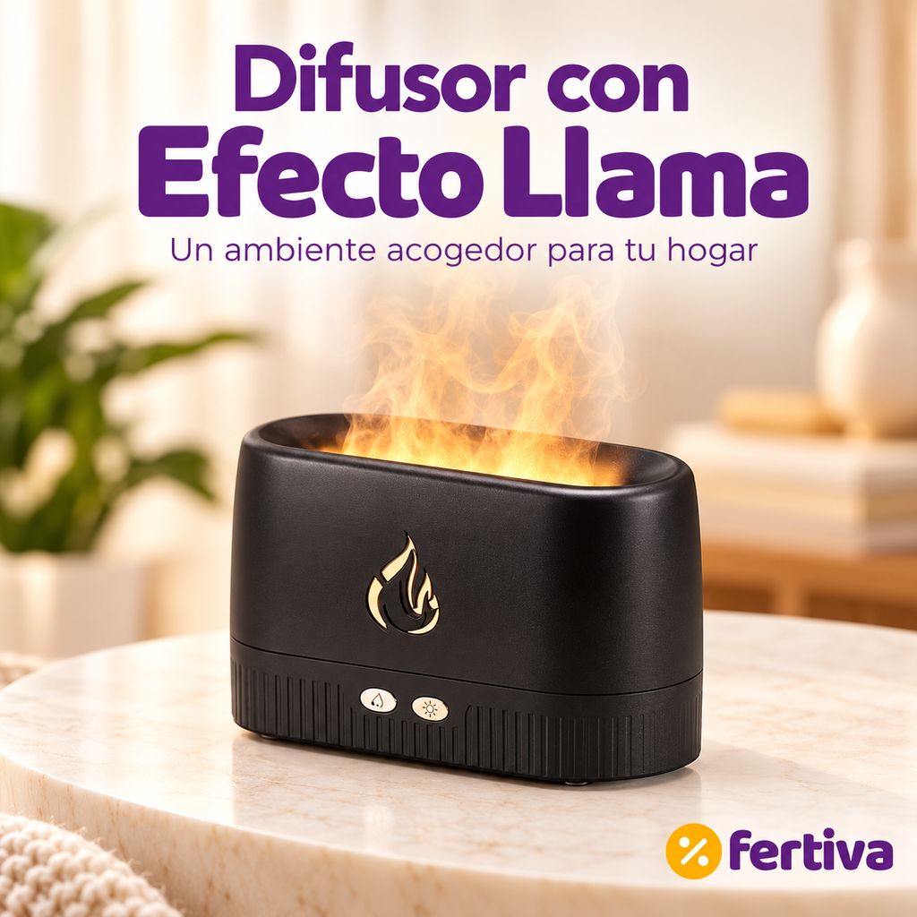 Humidificador Efecto Llama con Luz LED