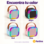 Karaoke Portátil Bluetooth con Micrófono y Luces