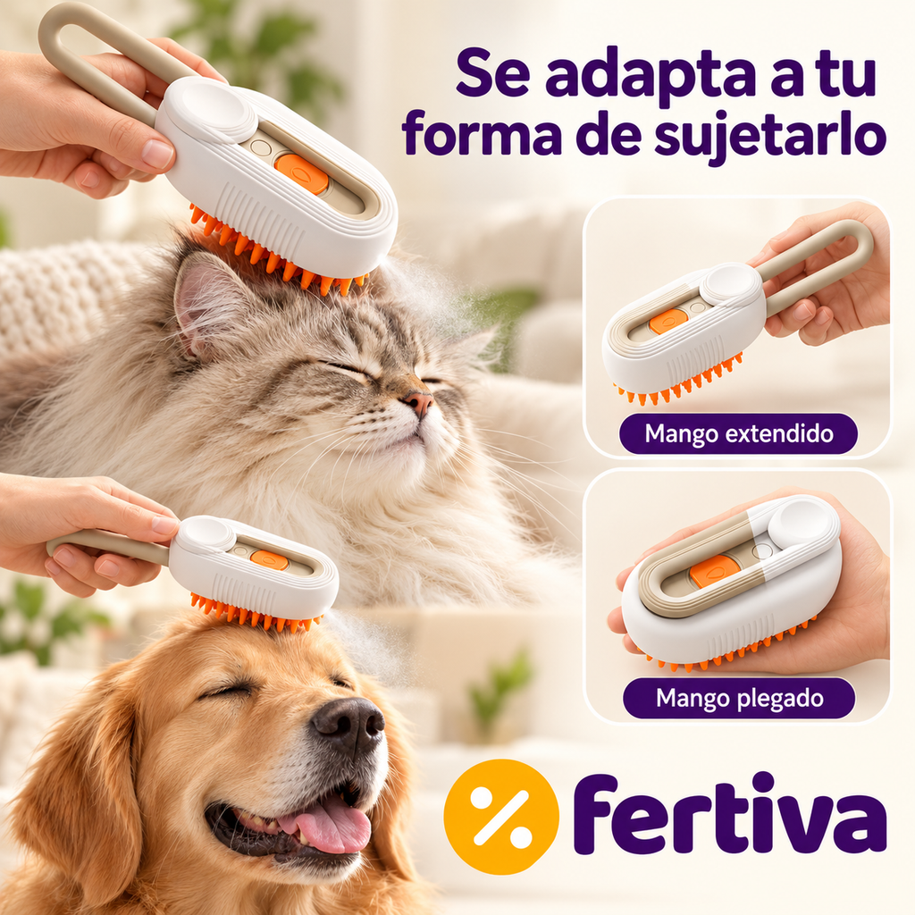 Cepillo de Vapor para Gatos y Perros – Pack 2