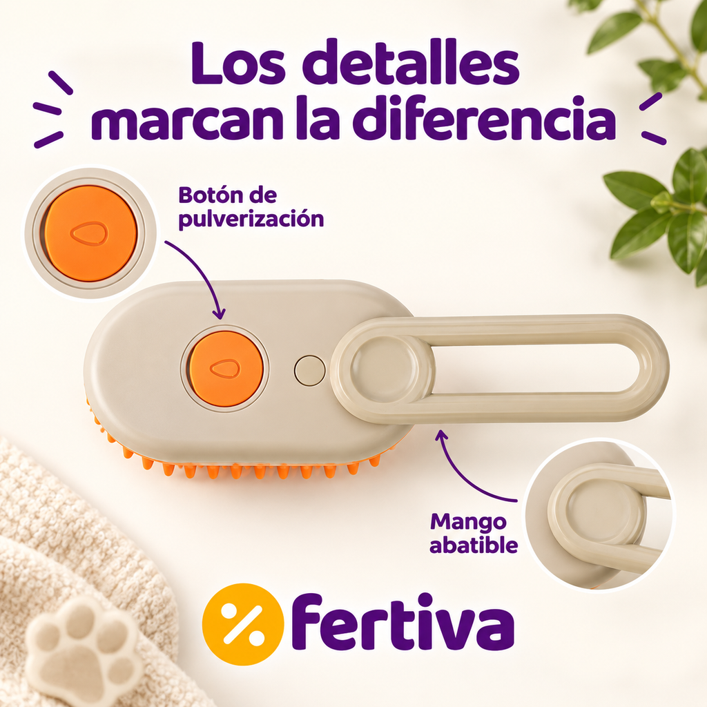 Cepillo de Vapor para Gatos y Perros – Pack 2