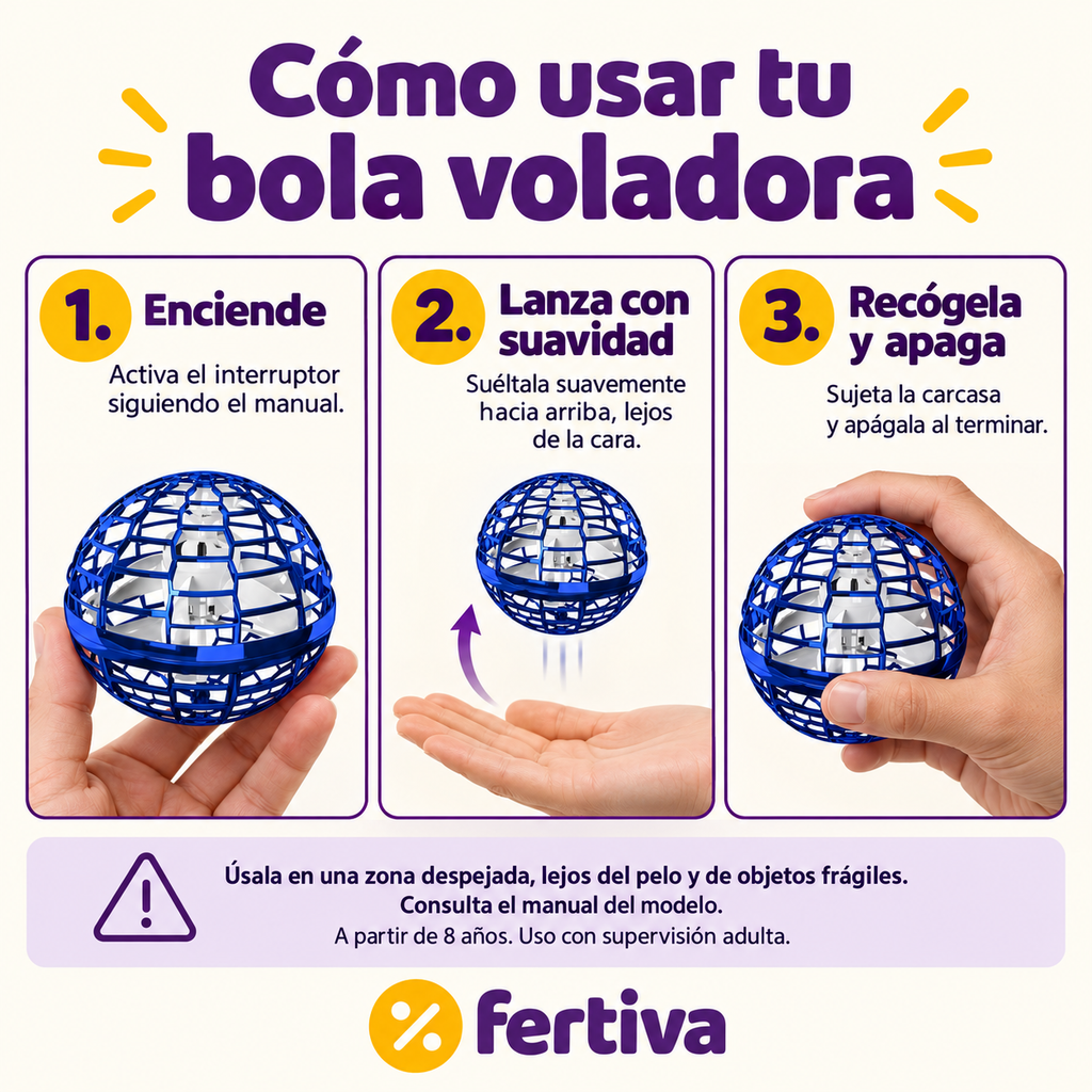 Esfera Voladora Mágica con Luces LED