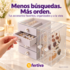 Joyero Transparente de 4 Niveles