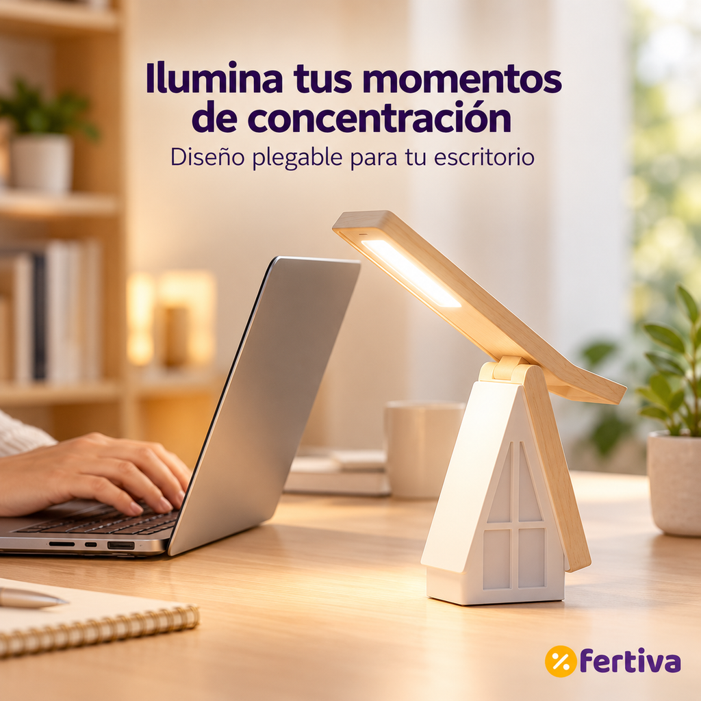 Lámpara Casita LED Recargable y Regulable