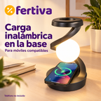 Lámpara Luna Levitante con Cargador Inalámbrico
