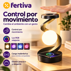 Lámpara Luna Levitante con Cargador Inalámbrico