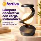 Lámpara Luna Levitante con Cargador Inalámbrico