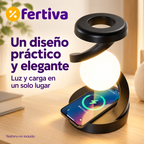 Lámpara Luna Levitante con Cargador Inalámbrico