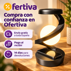 Lámpara Luna Levitante con Cargador Inalámbrico