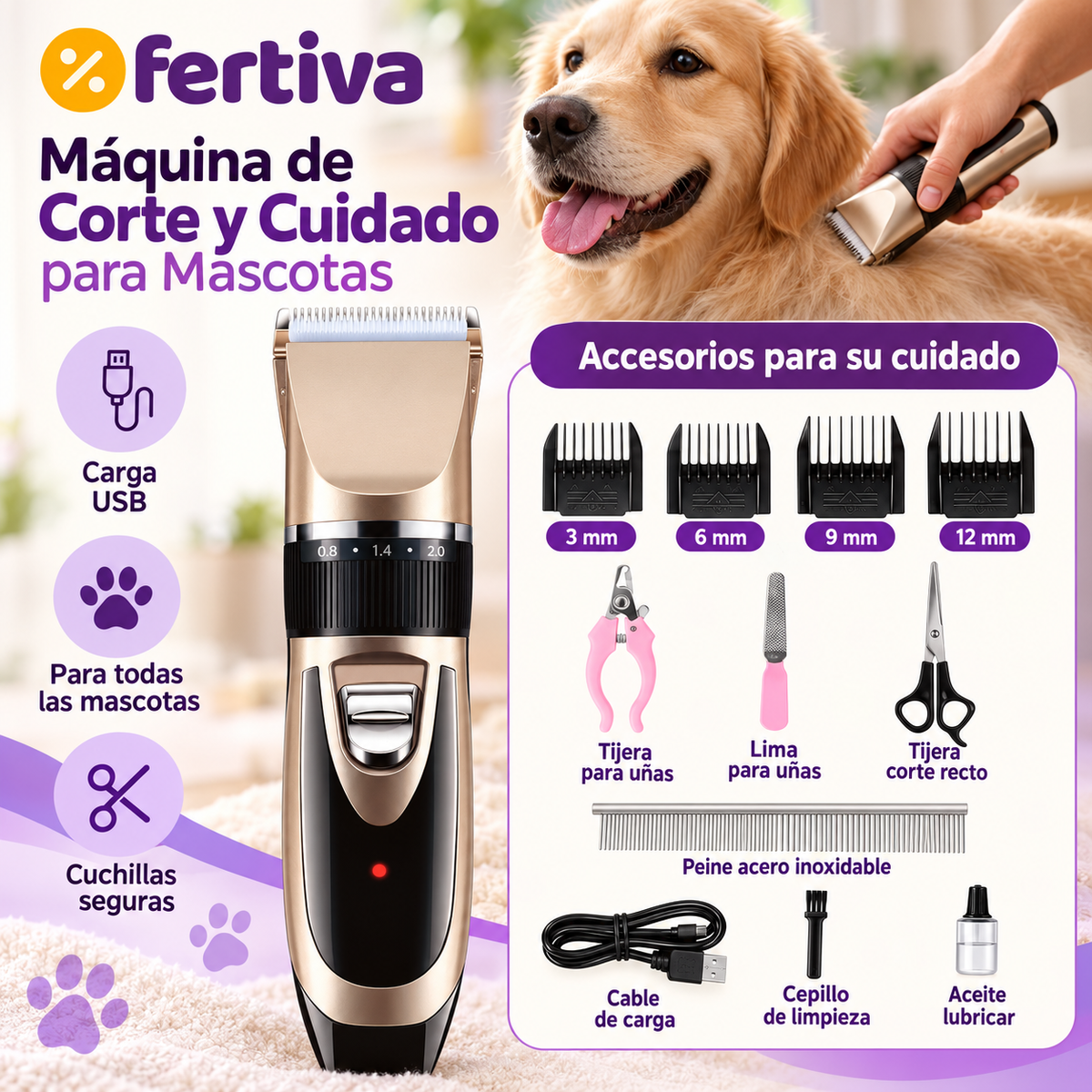 Kit Cortapelo para Perros y Gatos