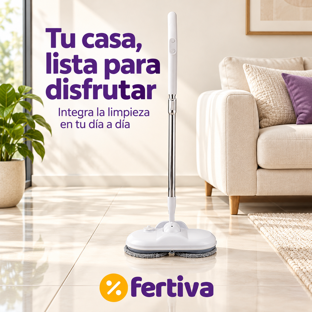 Mopa Eléctrica Inalámbrica Pro con Doble Rotación