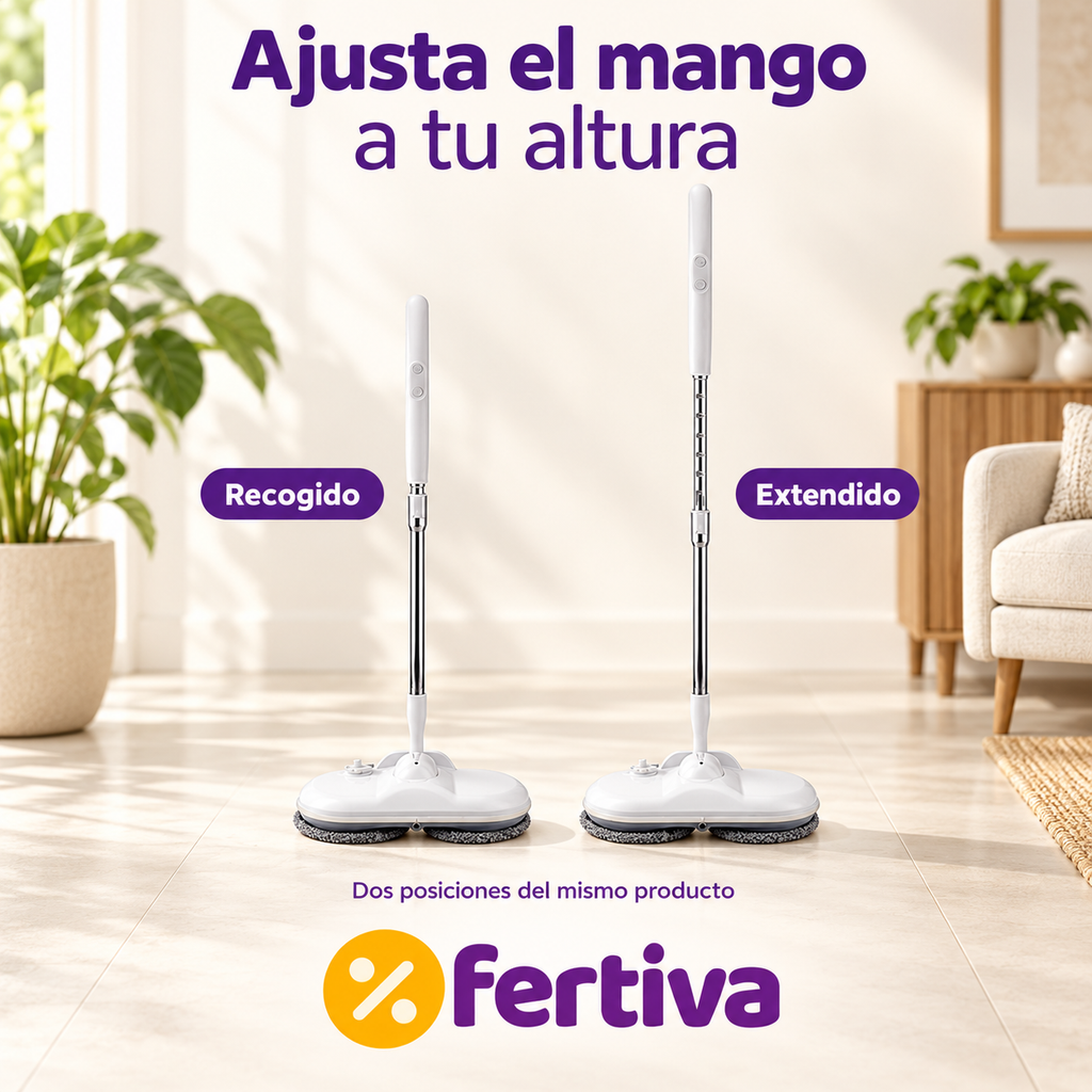 Mopa Eléctrica Inalámbrica Pro con Doble Rotación
