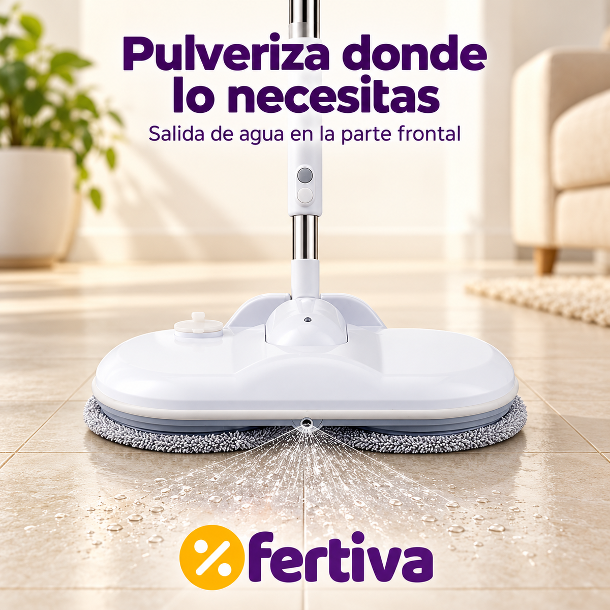 Mopa Eléctrica Inalámbrica Pro con Doble Rotación