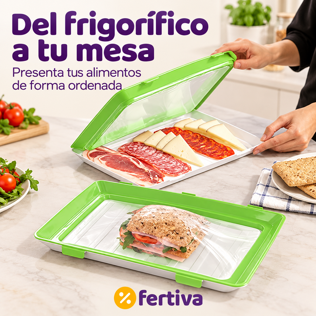 Pack 9 Bandejas Herméticas con Tapa Elástica