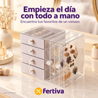 Joyero Transparente de 4 Niveles