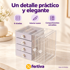 Joyero Transparente de 4 Niveles