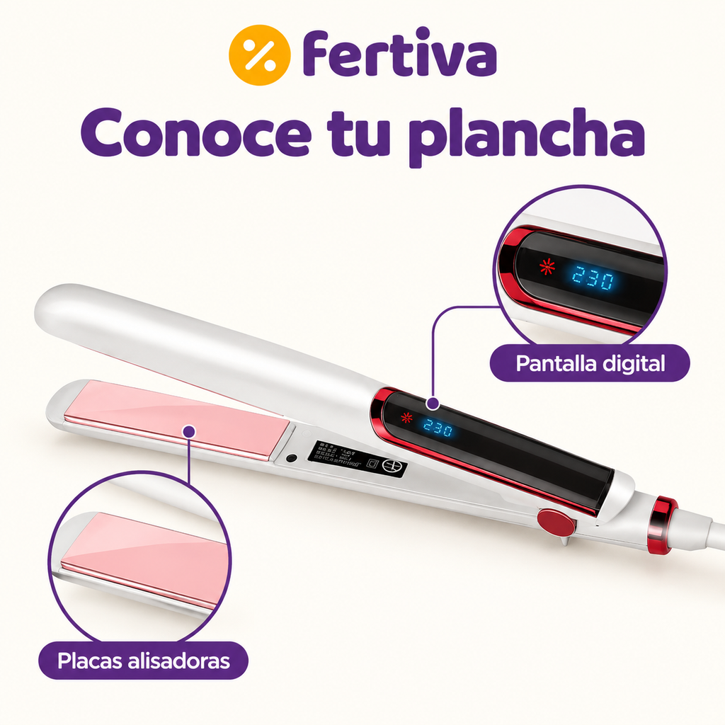 Pack Plancha Alisadora Mini + Rizador Espiral de Cerámica