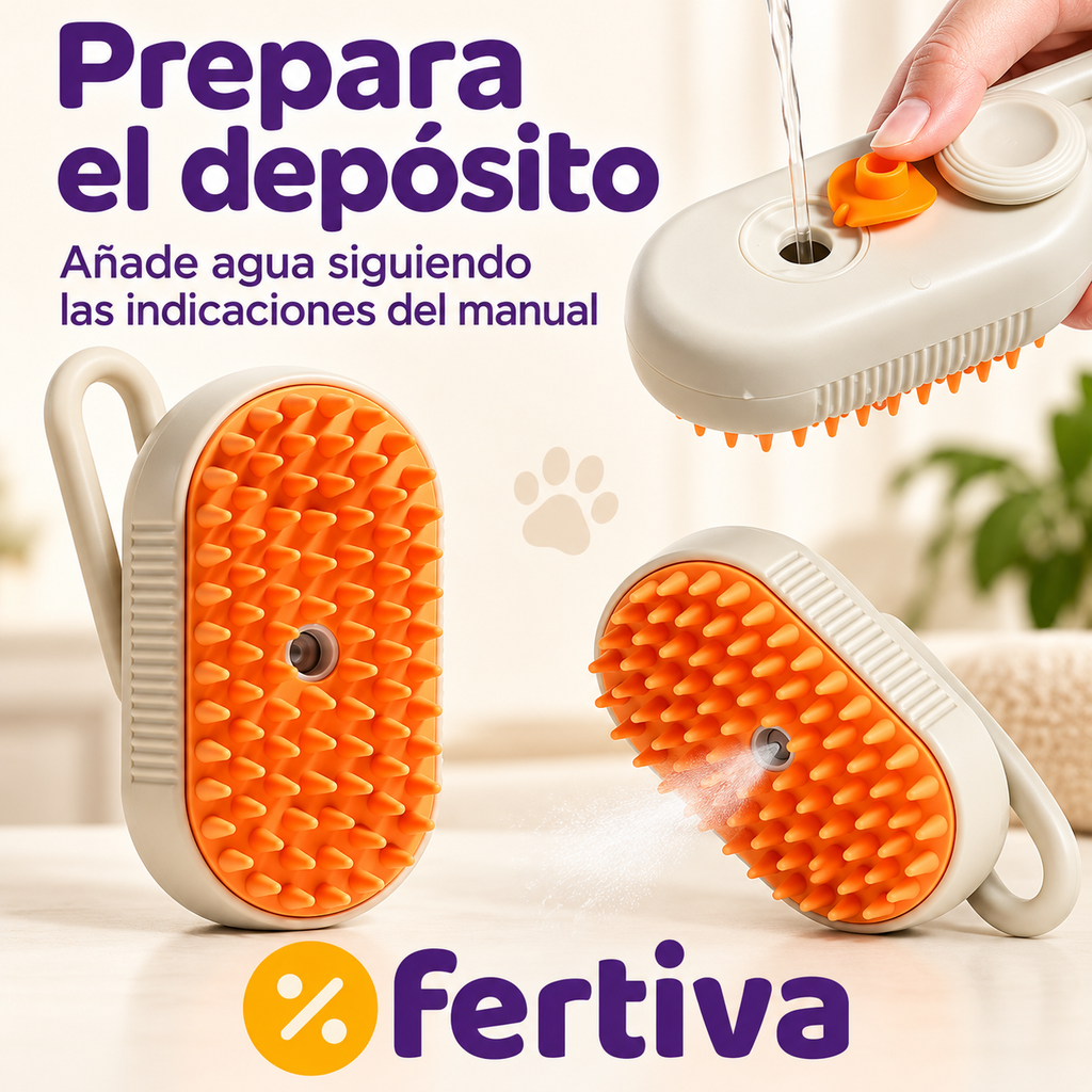 Cepillo de Vapor para Gatos y Perros – Pack 2