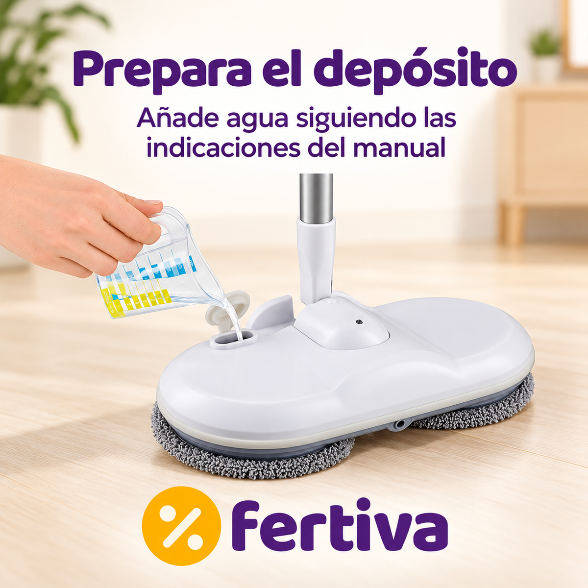 Mopa Eléctrica Inalámbrica Pro con Doble Rotación