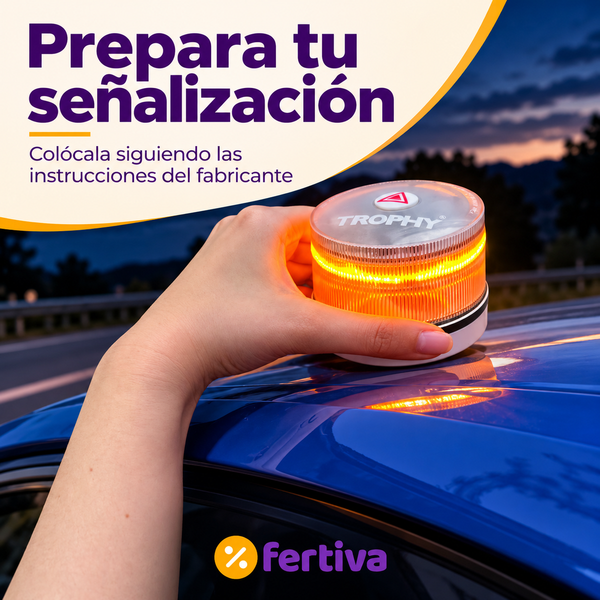 Baliza V16 Conectada DGT 3.0 con Geolocalización