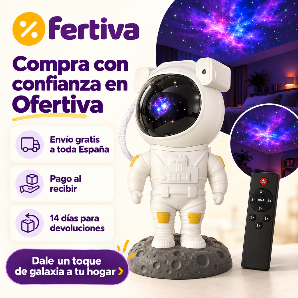 Proyector Astronauta Galaxia con Mando