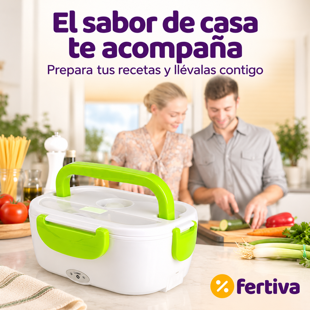 Fiambrera Eléctrica 2 en 1 para Trabajo y Coche 1,5 L