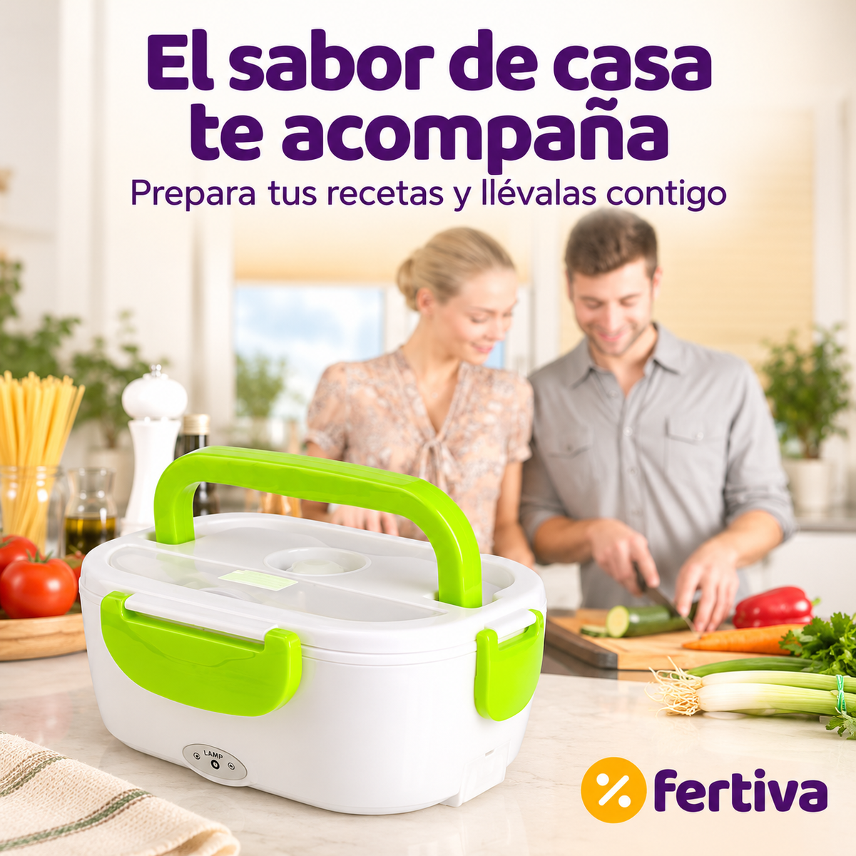 Fiambrera Eléctrica 2 en 1 para Trabajo y Coche 1,5 L