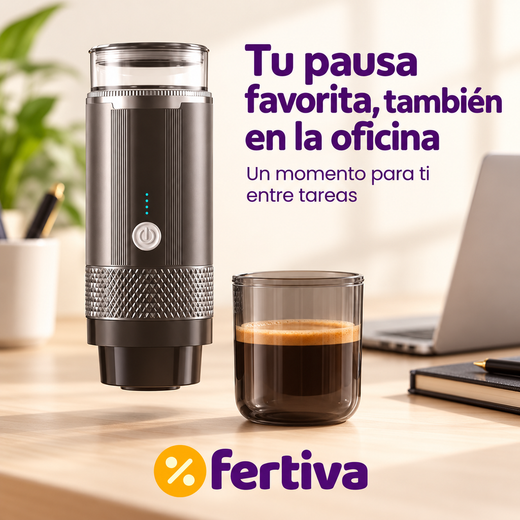 Cafetera Portátil Recargable para Cápsulas y Café Molido