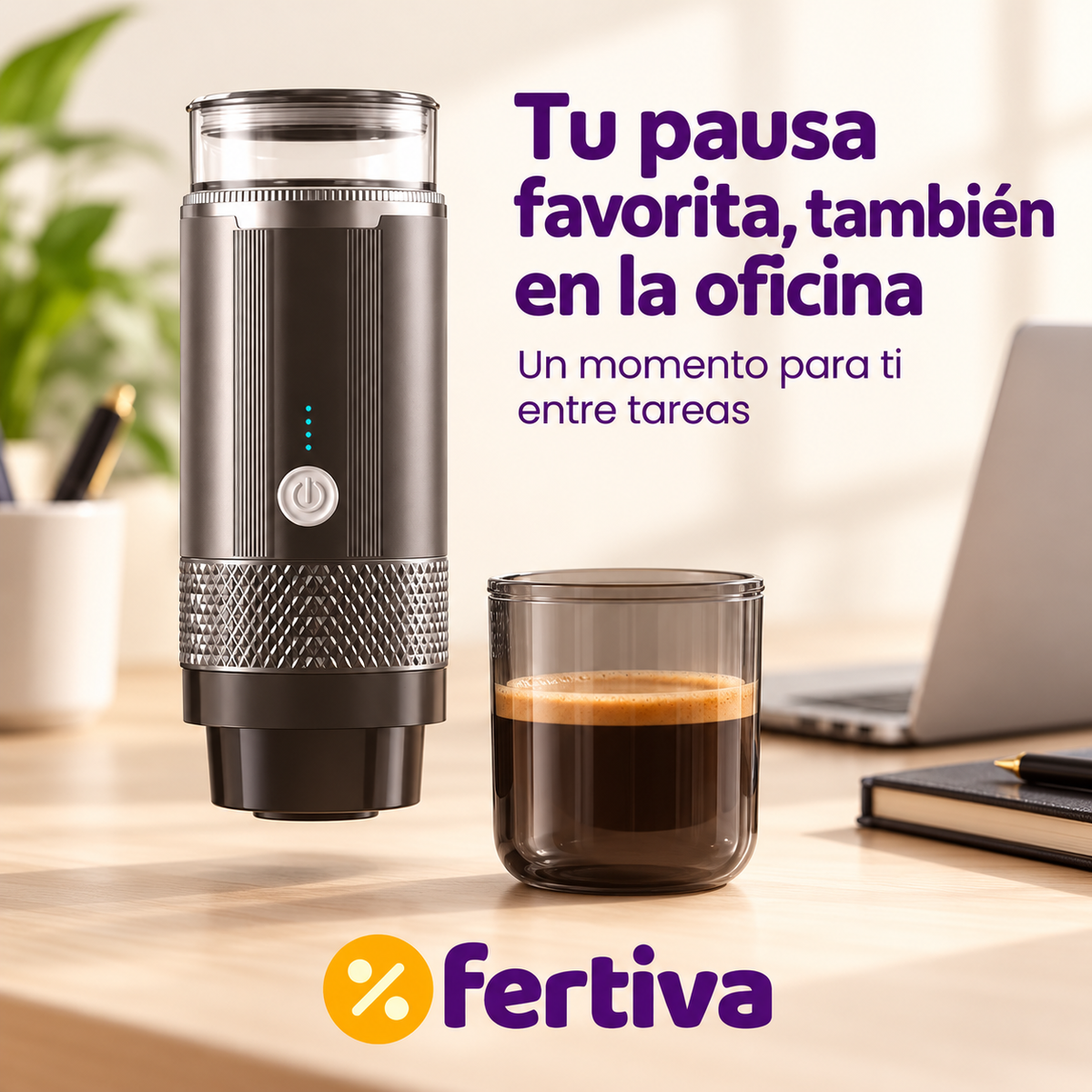 Cafetera Portátil Recargable para Cápsulas y Café Molido