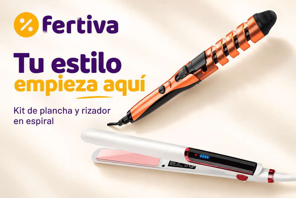 Pack Plancha Alisadora Mini + Rizador Espiral de Cerámica