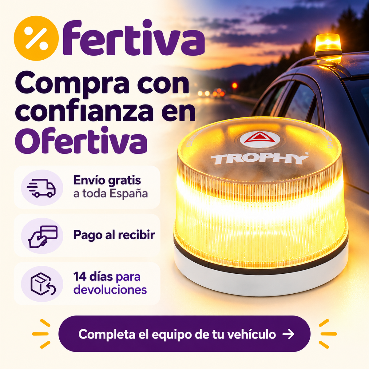 Baliza V16 Conectada DGT 3.0 con Geolocalización