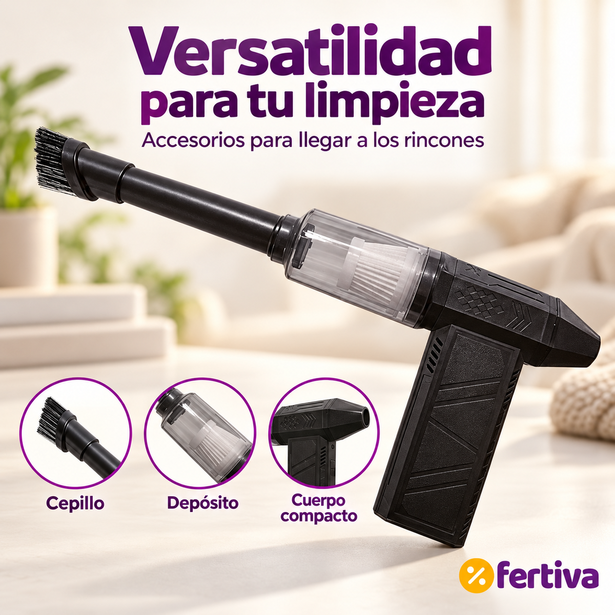 Mini Soplador Turbo Inalámbrico – Sopla y Aspira