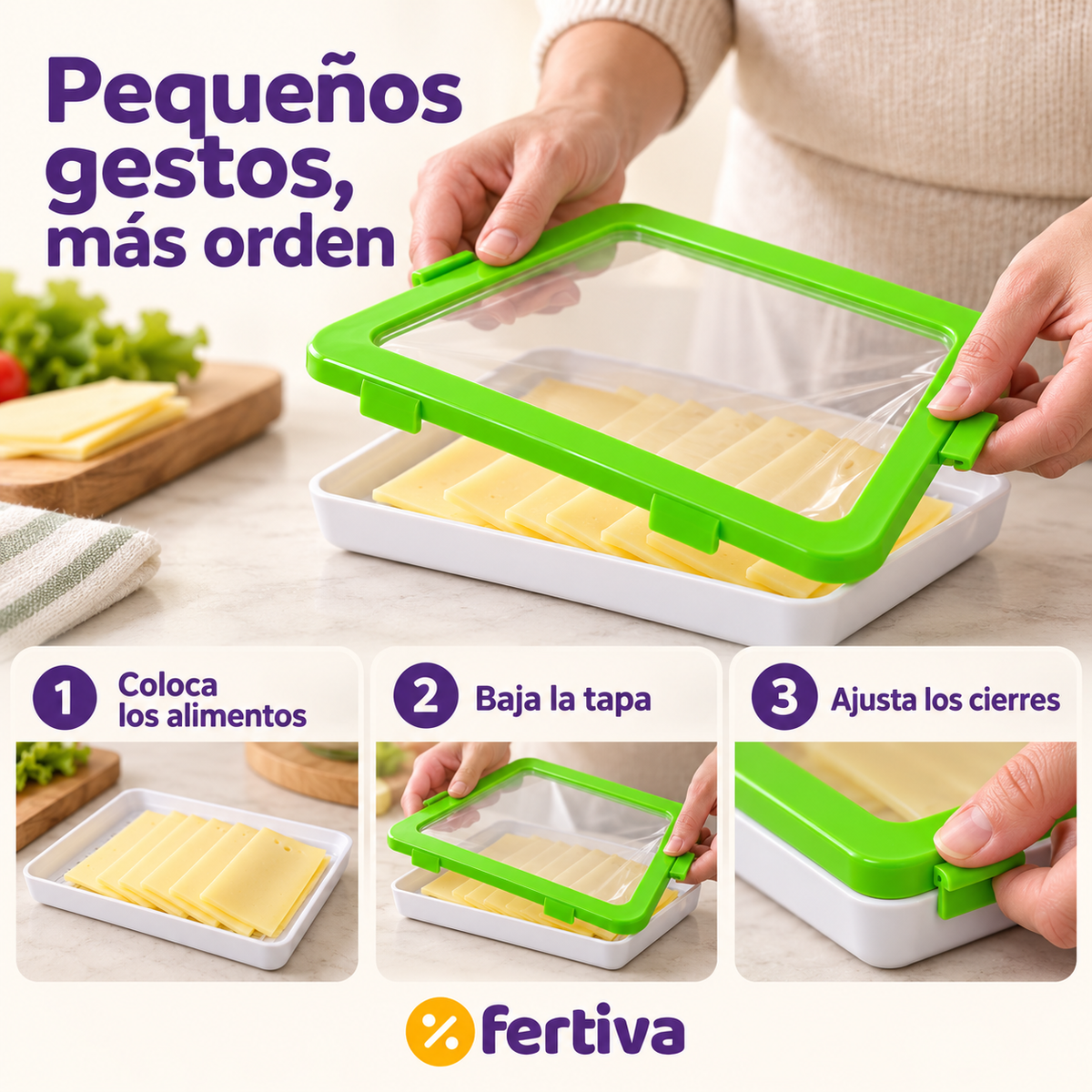 Pack 9 Bandejas Herméticas con Tapa Elástica