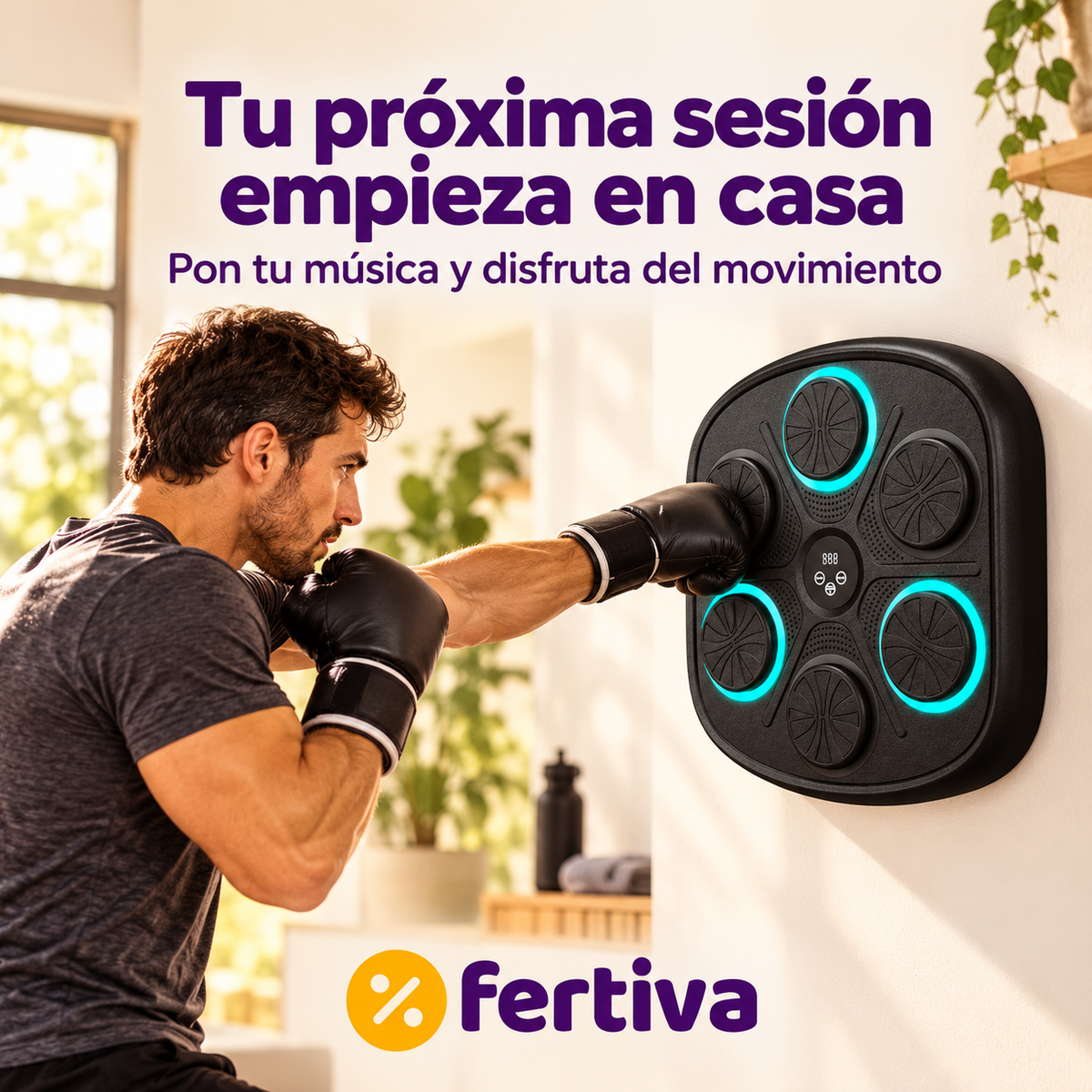 Máquina de Boxeo Musical Bluetooth + Guantes y Regalos