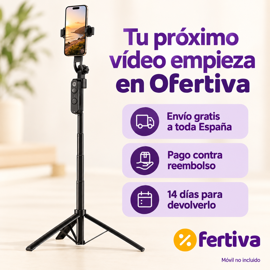 Palo Selfie Inteligente con Seguimiento Facial 1,92 m